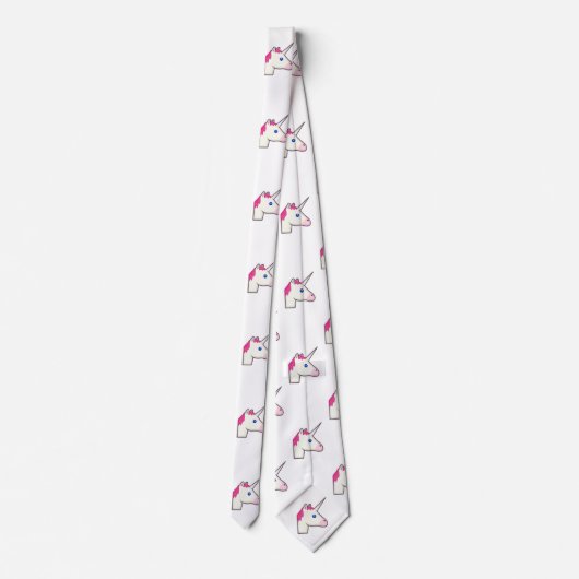 unicorn emoji menswees mennecktie Krawatte (Rückseite)