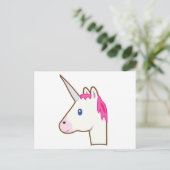 Unicorn emoji postkarte (Stehend Vorderseite)