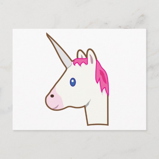 Unicorn emoji postkarte (Vorderseite)