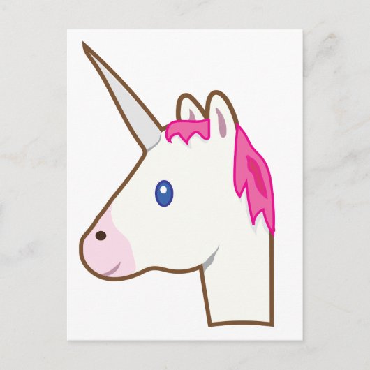 Unicorn emoji postkarte (Vorderseite)
