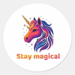Unicorn Energy Runder Aufkleber