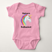 Unicorn-Enthusiast Baby Strampler (Vorderseite)