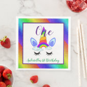 Unicorn Erster Geburtstag Serviette (Beispiel)