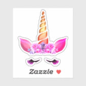 Unicorn Eye Lashes Aufkleber (Blatt)