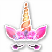 Unicorn Eye Lashes Aufkleber (Vorderseite)