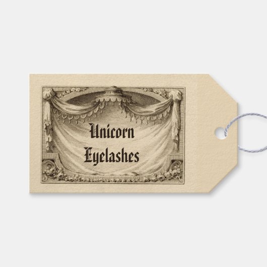 Unicorn Eyelashes Zutaten Etikett für Apotheker Geschenkanhänger (Vorderseite (Horizontal))