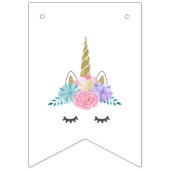 Unicorn Face Birthday Banner Personalisiert (Erste Fahne)