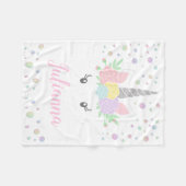 Unicorn Face Blanket Fleecedecke (Vorderseite (Horizontal))