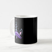 Unicorn Face Eyelashes Celestial Moon Star Kaffeetasse (Vorderseite Links)