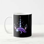 Unicorn Face Eyelashes Celestial Moon Star Kaffeetasse (Links)