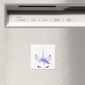 Unicorn Face Eyelashes Celestial Moon Star Magnet (In Situ (Geschirrspüler))