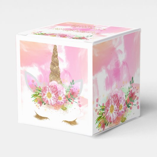 Unicorn Face Favor Bag Geschenkschachtel (Vorderseite)