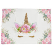 Unicorn Face Girl Baby Shower Große Geschenktüte (Vorderseite)