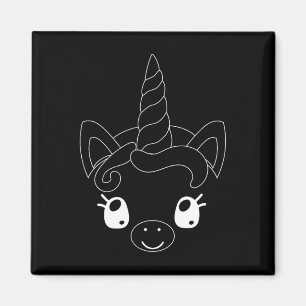 Unicorn Face Halloween Kostüm Kid Unicorn Niedlich Magnet