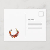 Unicorn Face Herbst Blumengeburt Einladung (Rückseite)