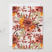 Unicorn Face Herbst Blumengeburt Einladung (Rückseite)