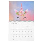 Unicorn Face Horn Glitzer Rosa Ristorante La Lanch Kalender (Jan 2027)