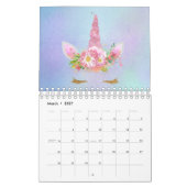 Unicorn Face Horn Glitzer Rosa Ristorante La Lanch Kalender (Mär 2027)
