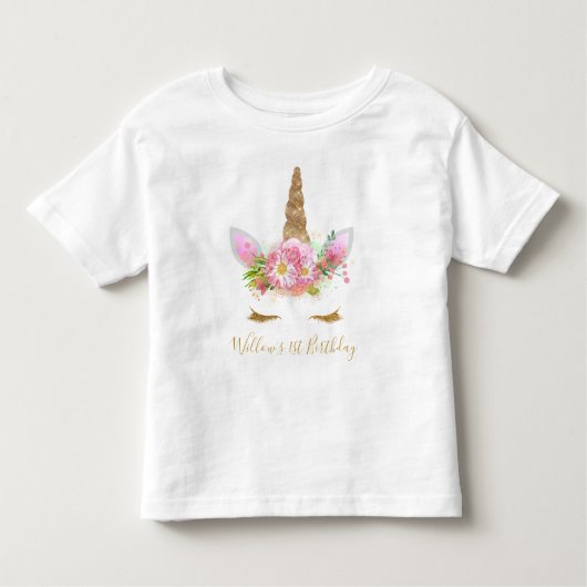 Unicorn Face Ruffle T - Shirt (Vorderseite)
