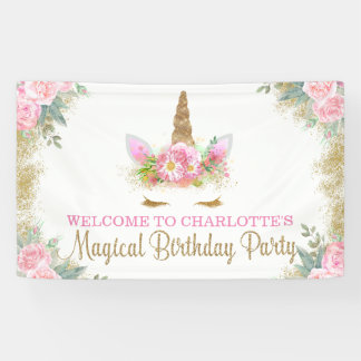 Unicorn Face Unicorn Geburtstagsparty Banner