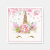 Unicorn Face Unicorn Paper Napkins Serviette (Vorderseite)