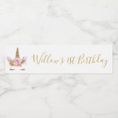 Unicorn-Face-Water-Flasche Lable Wasserflaschenetikett (Einzelnes Label)