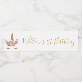 Unicorn-Face-Water-Flasche Lable Wasserflaschenetikett