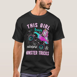 Unicorn Fahren Sie ein Monster Truck Unicorn Gebur T-Shirt