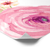 Unicorn Fairy Birthday Party Background Banner Gir Poster (Ecke)