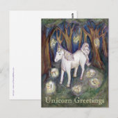 Unicorn Fairy Grußkarten Postkarte (Vorne/Hinten)