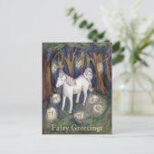 Unicorn Fairy Grußkarten Postkarte (Stehend Vorderseite)