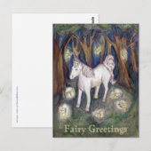 Unicorn Fairy Grußkarten Postkarte (Vorne/Hinten)