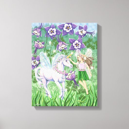 Unicorn Fairy Leinwand (Vorderseite)
