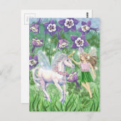 Unicorn Fairy Postkarte (Vorne/Hinten)