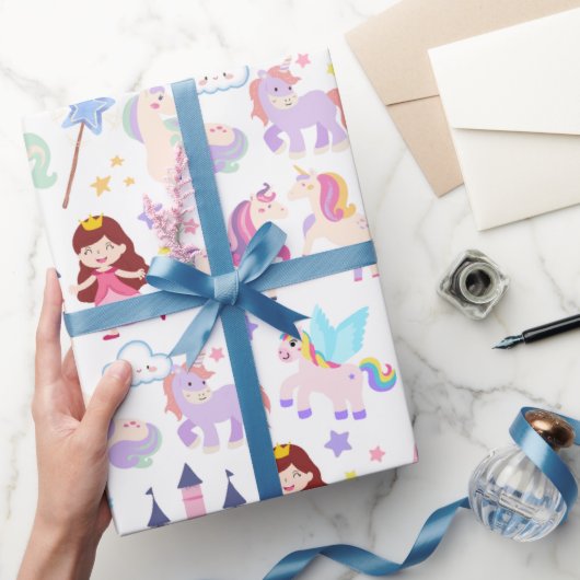 Unicorn Fairy Princess Birthday Geschenkpapier (Schenken)