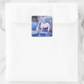 Unicorn Falls Quadratischer Aufkleber (Tasche)