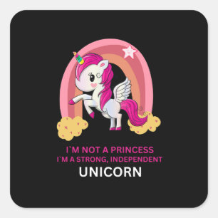 Unicorn Fan Club, Einhornliebhaber, Kanufahrer Quadratischer Aufkleber