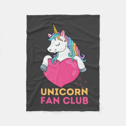 Unicorn Fan Club Kinder Fleecedecke (Vorderseite)