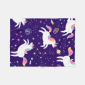Unicorn Fan Club Muster Niedlich Fleecedecke (Vorderseite (Horizontal))