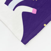 Unicorn Fan Club Muster Niedlich Fleecedecke (Ecke)
