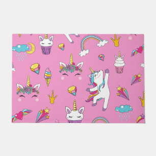 Unicorn Fan Club Muster Rosa Fußmatte