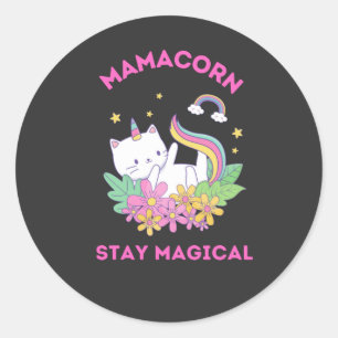 Unicorn Fan Club Runder Aufkleber