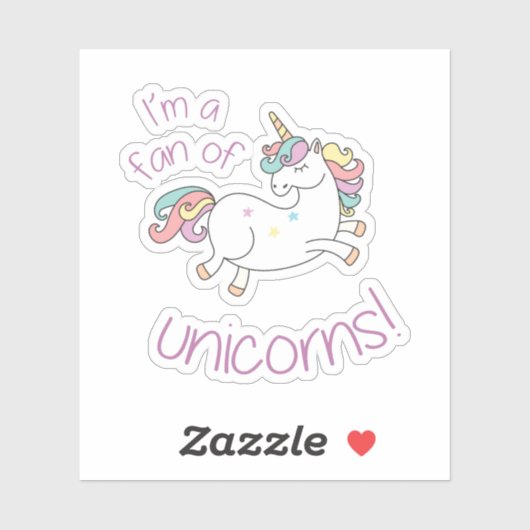 Unicorn Fan Sticker (Blatt)