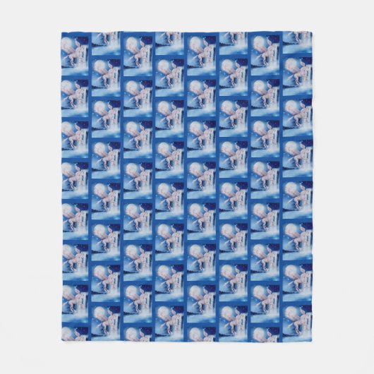 Unicorn Fantastisches Pferd Fleecedecke (Vorderseite)