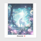 Unicorn Fantasy Art Aufkleber (Blatt)