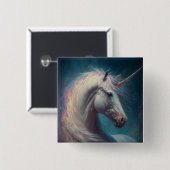 Unicorn Fantasy Art Button (Vorne & Hinten)
