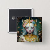 Unicorn Fantasy Art Button (Vorne & Hinten)