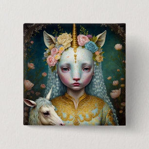 Unicorn Fantasy Art Button