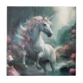 Unicorn Fantasy Art Fliese (Vorderseite)