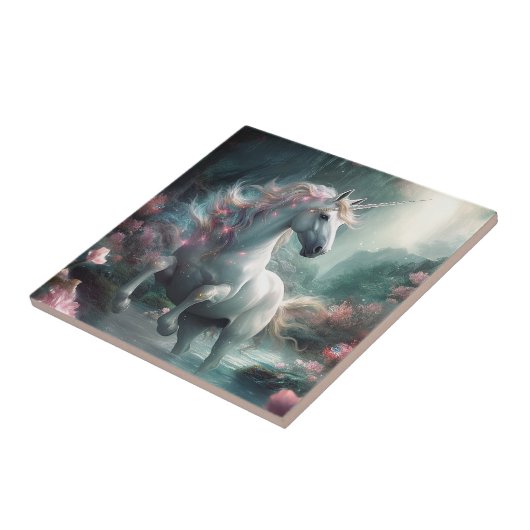 Unicorn Fantasy Art Fliese (Seite)